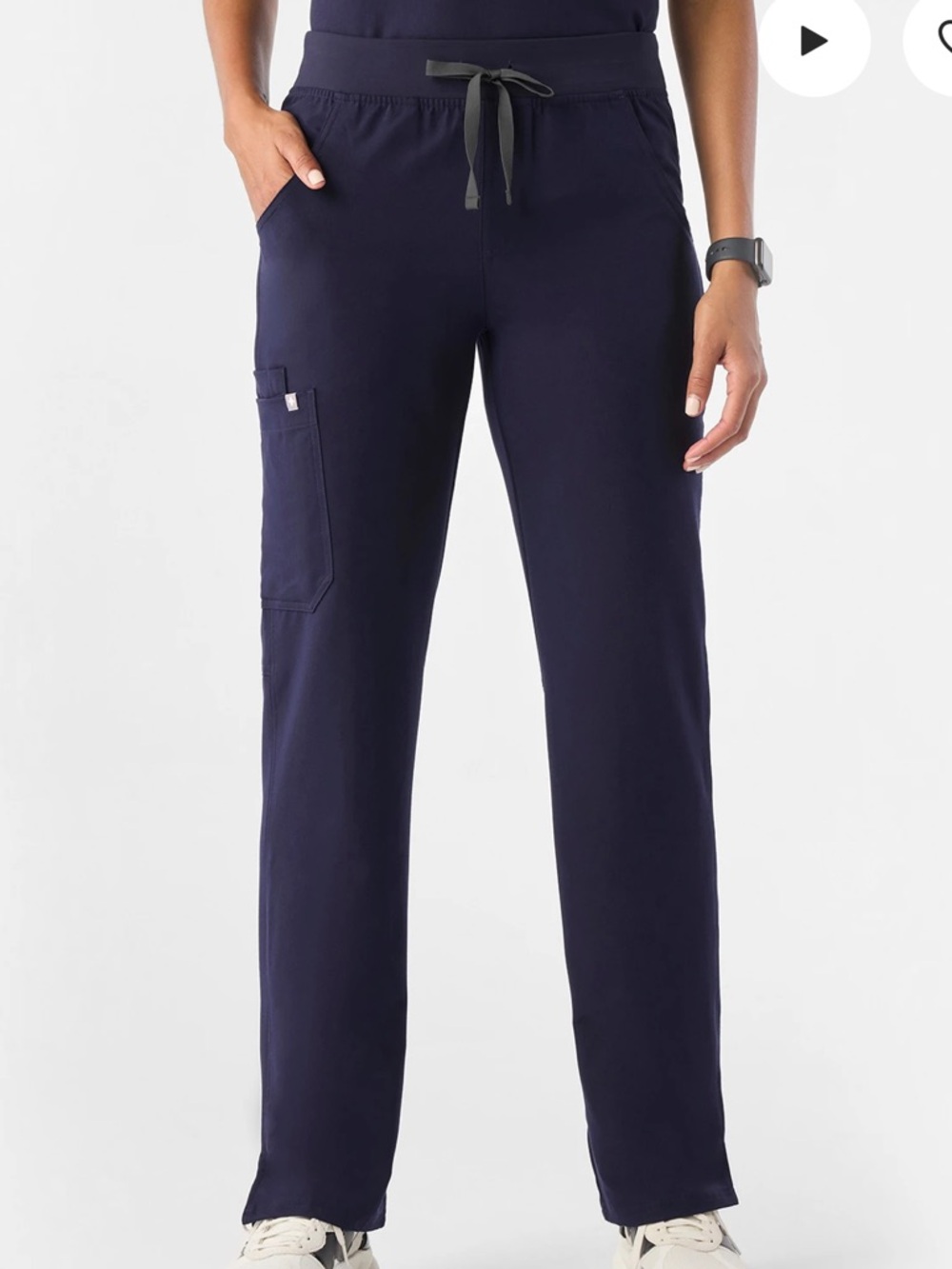 Kade Cargo Scrub Pants XS Petite Navy - Picture 3 of 4
